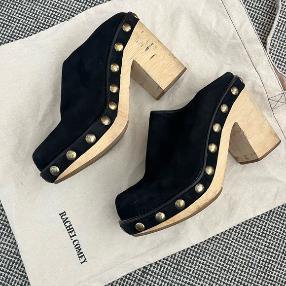 Rachel Comey Black Suede Clogs - Picture 3 of 4